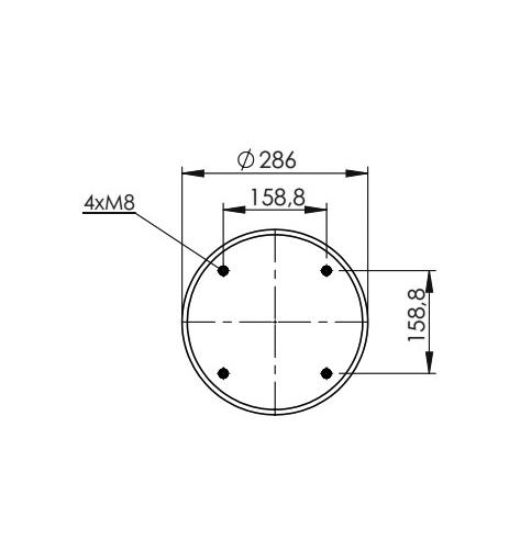 2 Katlı Körük Komple D350mm G1xM8x1,25 - 14.88.081.90089