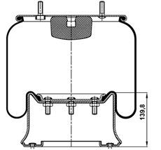 41.88.777.90017 - Körük Komple Metal Piston 810Mb