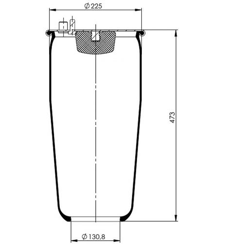 Air Spring W/O Piston 4882N1P01 - 11.88.081.90077