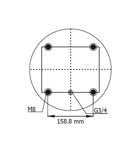 2 Katlı Körük Komple D350mm G3/4-14 M8x8 2B34Rb - 13.88.081.90650