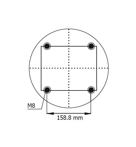 2 Katlı Körük Komple D350mm G3/4-14 M8x8 2B34Rb - 13.88.081.90650