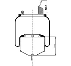 12.88.777.90054 - Körük Komple Metal Piston 6606Np01