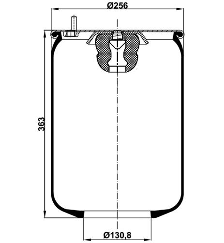 Air Spring W/O Piston 4420N - 12.88.777.90183