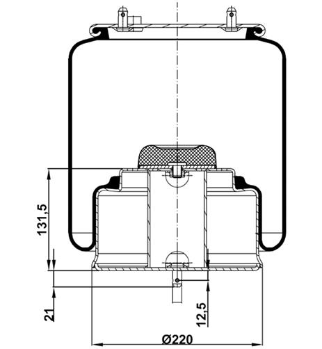 Körük Komple Metal Piston 1R11833 - 13.88.777.90046