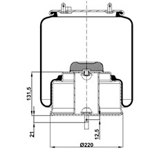 13.88.777.90046 - Körük Komple Metal Piston 1R11833