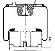 14.88.777.90104 - Körük Komple Metal Pıston 836Mbk4