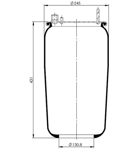 Air Spring W/O Piston 4560Np02 - 12.88.777.90653