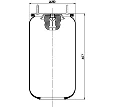 12.88.777.90150 - Air Spring W/O Piston 6612Np01