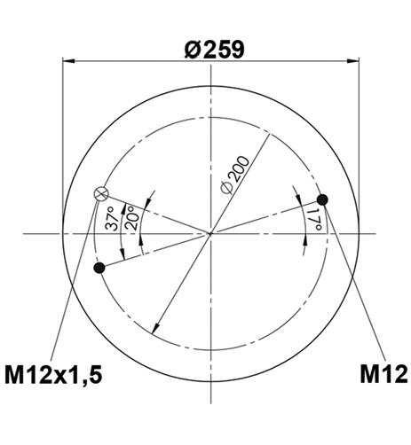 Пневмоподушка без стакана W01m588608 - 92.88.777.90506