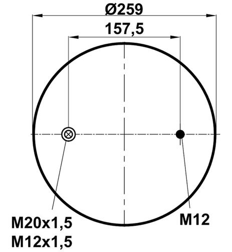 Körük Komple Metal Piston 4157Np03 - 85.88.777.90655