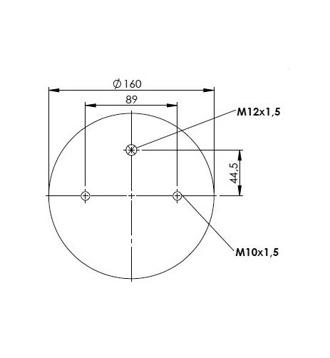 2 Katlı Körük Komple D220mm M12x1,5 - 83.88.777.90087