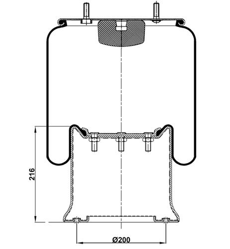 Körük Komple Metal Piston 4008Np01 - 85.88.777.90305