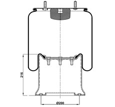 85.88.777.90305 - Körük Komple Metal Piston 4008Np01