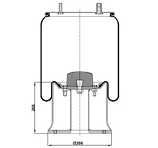 85.88.777.90306 - Körük Komple Metal Piston D13b04