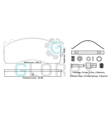 Disk Brake Pads - 17.55.555.10215