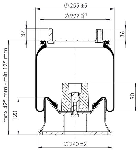 Körük Komple Metal Piston 34154-01K - 42.88.777.90239