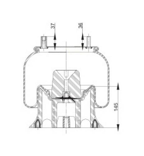 Air Spring With Plastic Piston 4156Np10 Metric - 92.88.777.90348