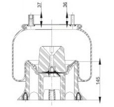 92.88.777.90348 - Air Spring With Plastic Piston 4156Np10 Metric