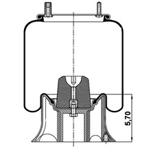 92.88.777.90349 - Air Spring With Plastic Piston 4156Np14