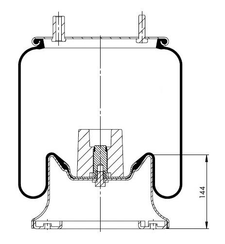 Air Spring With Metal Piston 24157K05 - 45.88.777.90362