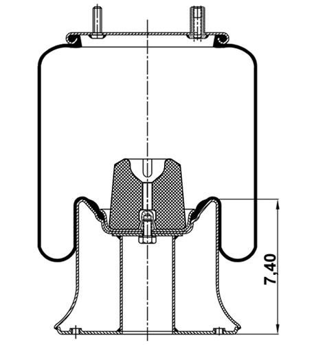 Air Spring With Metal Piston 4159Np04 - 92.88.777.90367