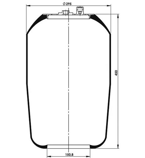 Air Spring W/o Piston 4187Np02 (Voss230) - 17.88.777.90497