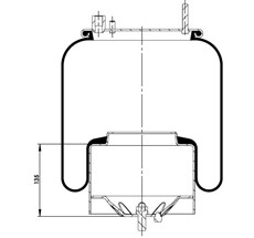 12.88.777.90423 - Körük Komple Metal Piston 4561Np02