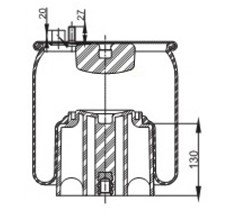 11.88.777.90454 - Körük Komple Plastik Piston 4882n1p05