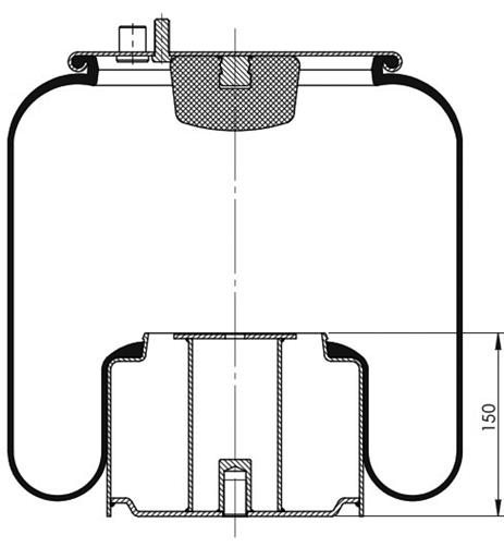 Air Spring With Metall Piston 4916N1P07 - 11.88.777.90470