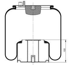 11.88.777.90470 - Air Spring With Metall Piston 4916N1P07