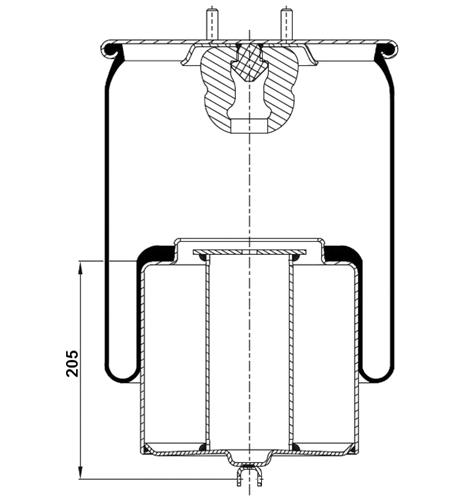 Air Spring With Plastic Piston 54768M - 13.88.777.90511