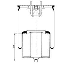 13.88.777.90511 - Air Spring With Plastic Piston 54768M