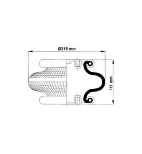 1 Katlı Körük Komple D220mm G1/4-19 M8 - 83.88.777.90525