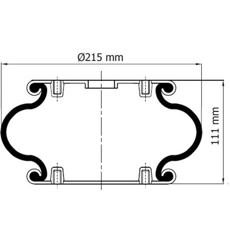 1 Katlı Körük Komple D220mm G3/4-19 M8 - 83.88.777.90526