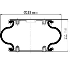 83.88.777.90526 - 1 Katlı Körük Komple D220mm G3/4-19 M8