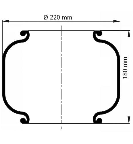 1 Katlı Körük D220mm T291/B - 18.88.777.90527