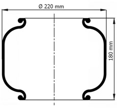 18.88.777.90527 - 1 Katlı Körük D220mm T291/B