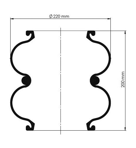 2 Katlı Körük Pleytsiz D220mm Fd200-19s - 12.88.777.90529