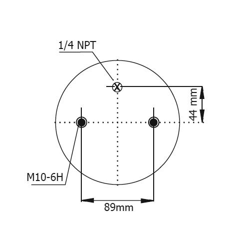 Пневмоподушка слойная (баллон с металом) D220mm G1/4-19 M8 - 92.88.777.90531