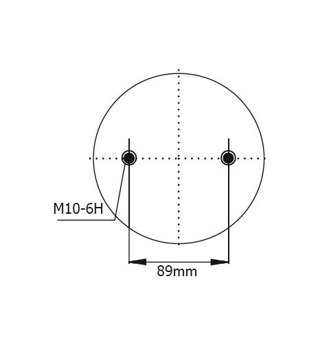 Пневмоподушка слойная (баллон с металом) D220mm G1/4-19 M8 - 92.88.777.90531