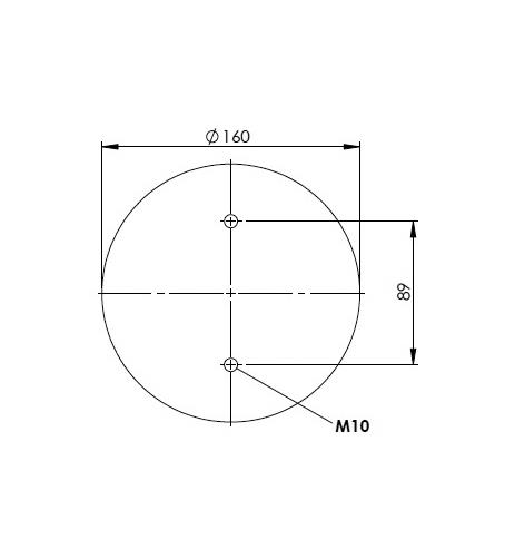 Double Convoluted Air Spring Complete D220mm M14-M10x4 - 13.88.777.90534