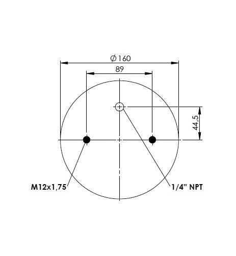 2 Katlı Körük Komple D220mm G1/4-M12-M8x2 - 83.88.777.90539