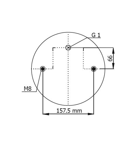 2 Katlı Körük Komple D300mm M12(G1)-M8x8 - 39.88.777.90644