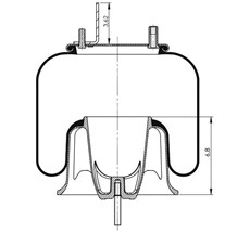 42.88.777.90542 - Körük Komple Aliminum Piston W013589781 Braketli