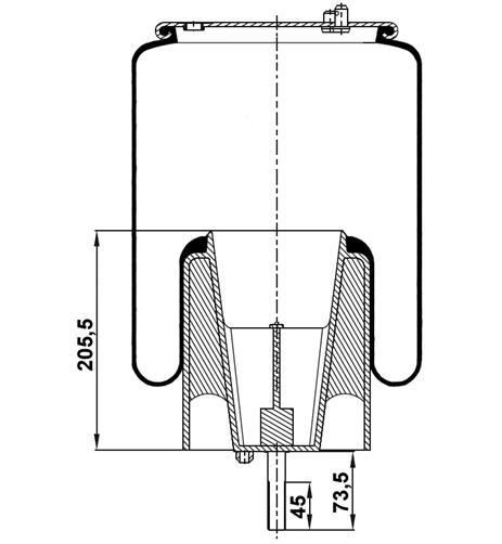 Körük Komple Plastik Piston W01M588653 - 13.88.777.90986