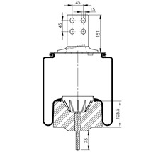 15.88.777.91215 - Körük Komple Plastik Piston W01m588660