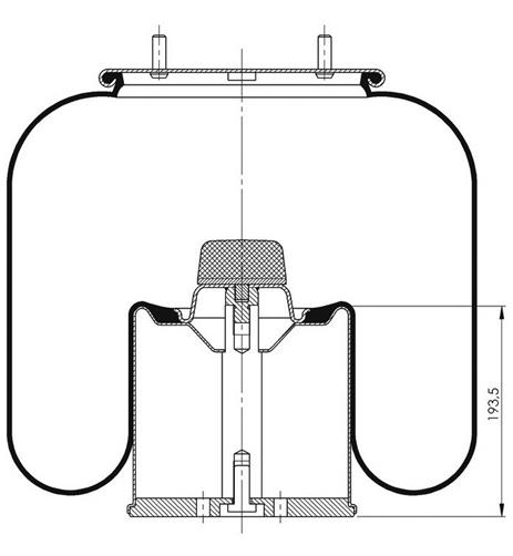 Air Spring With Metal Piston 1R11-702 - 45.88.777.90987