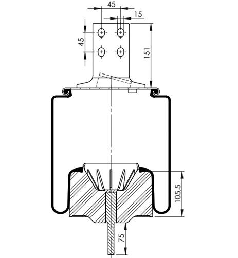 Air Spring Complete Plastic Piston W01m588661 - 15.88.164.91044