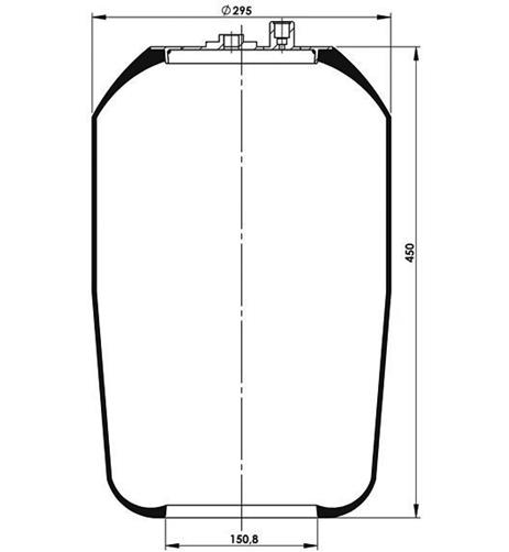 Air Spring W/o Piston 4187Np24 (Voss232) - 17.88.164.90400