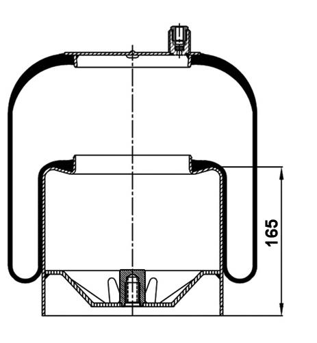 Air Spring With Metal Piston 4390Np04 (Voss230) - 17.88.164.90403